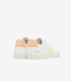 VEJA CAMPO LEATHER WHITE SUN PEACH