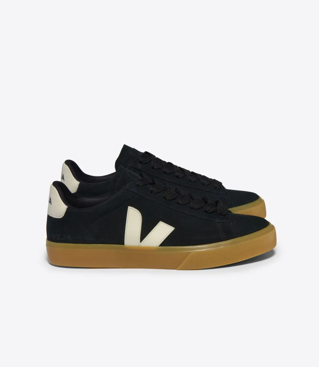 Women VEJA CAMPO BOLD SUEDE BLACK PIERRE