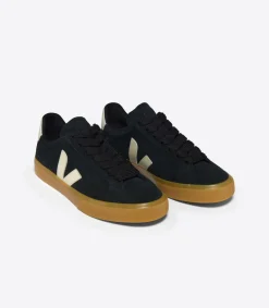 Women VEJA CAMPO BOLD SUEDE BLACK PIERRE