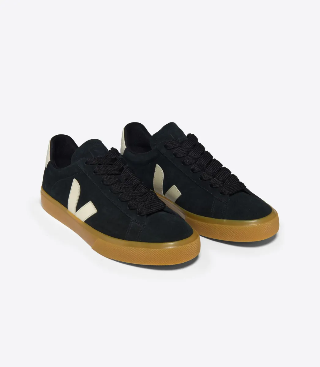 Women VEJA CAMPO BOLD SUEDE BLACK PIERRE