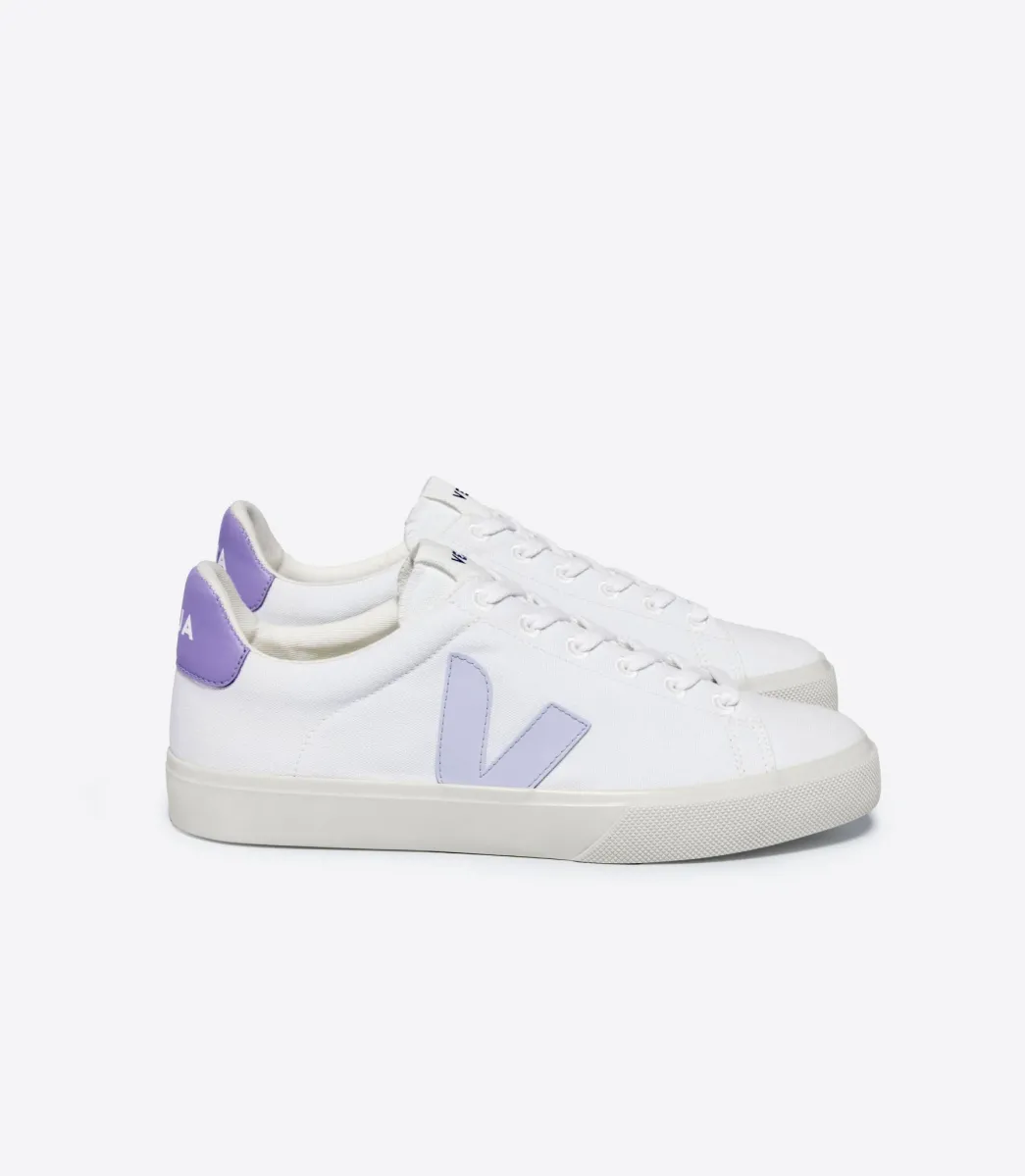 Women VEJA CAMPO CANVAS WHITE SWAN LAVANDE