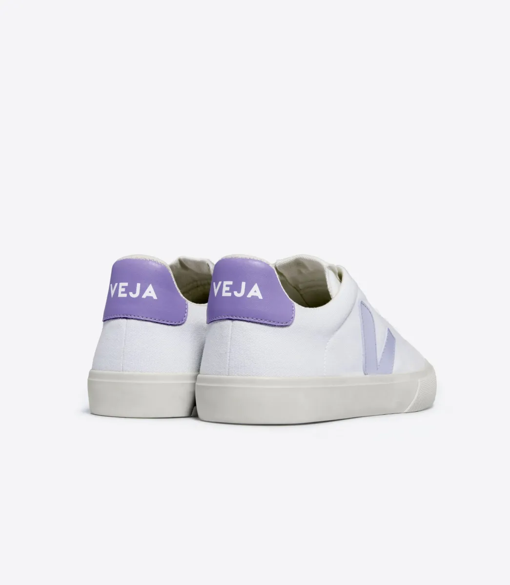 Women VEJA CAMPO CANVAS WHITE SWAN LAVANDE