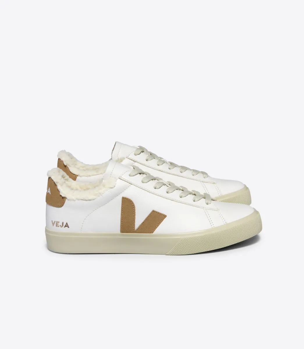 Women VEJA CAMPO FURED LEATHER WHITE DESERT