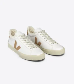 Women VEJA CAMPO FURED LEATHER WHITE DESERT