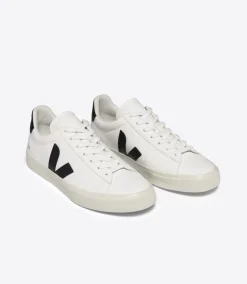 Women VEJA CAMPO LEATHER WHITE BLACK