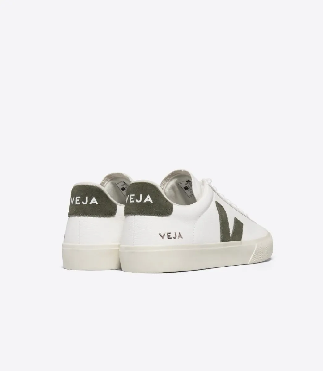 Women VEJA CAMPO LEATHER WHITE KAKI