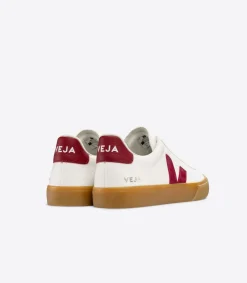 VEJA CAMPO LEATHER WHITE MARSALA NATURAL