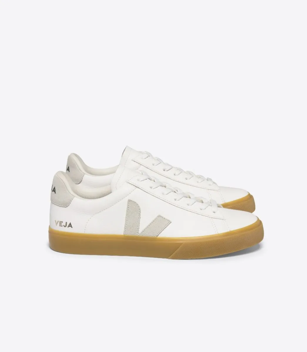 Women VEJA CAMPO LEATHER WHITE NATURAL NATURAL