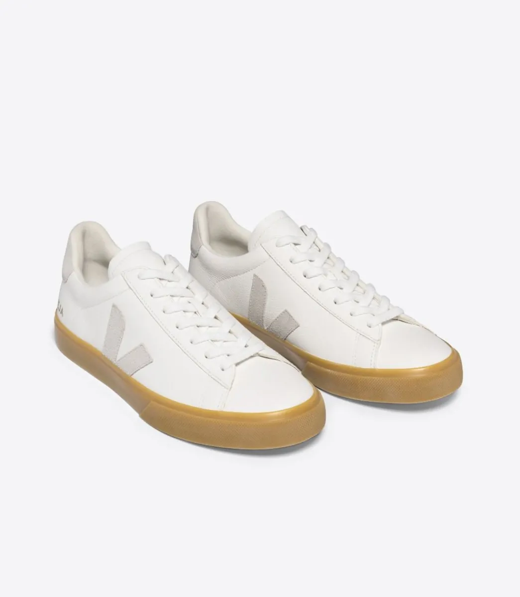 Women VEJA CAMPO LEATHER WHITE NATURAL NATURAL