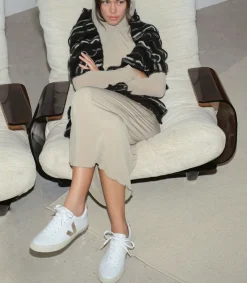 Women VEJA CAMPO LEATHER WHITE PLATINE