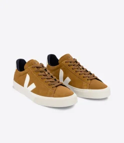 Women VEJA CAMPO SUEDE CAMEL WHITE