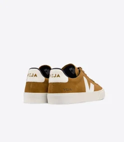Women VEJA CAMPO SUEDE CAMEL WHITE
