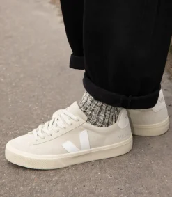 Women VEJA CAMPO SUEDE NATURAL WHITE