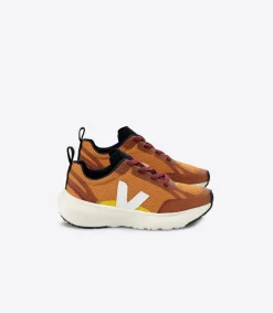 Kids VEJA CANARY ALVEOMESH PUMPKIN WHITE