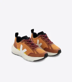 Kids VEJA CANARY ALVEOMESH PUMPKIN WHITE