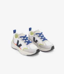 Kids VEJA CANARY ELASTIC LACES ALVEOMESH WHITE NAUTICO