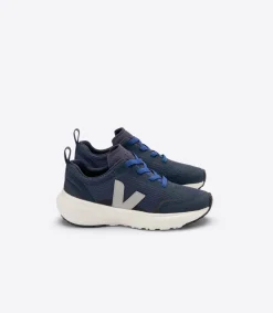 Kids VEJA CANARY ELASTIC LACES ALVEOMESH NAUTICO OXFORD GREY