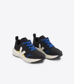 Kids VEJA CANARY ELASTIC LACES ALVEOMESH BLACK PIERRE