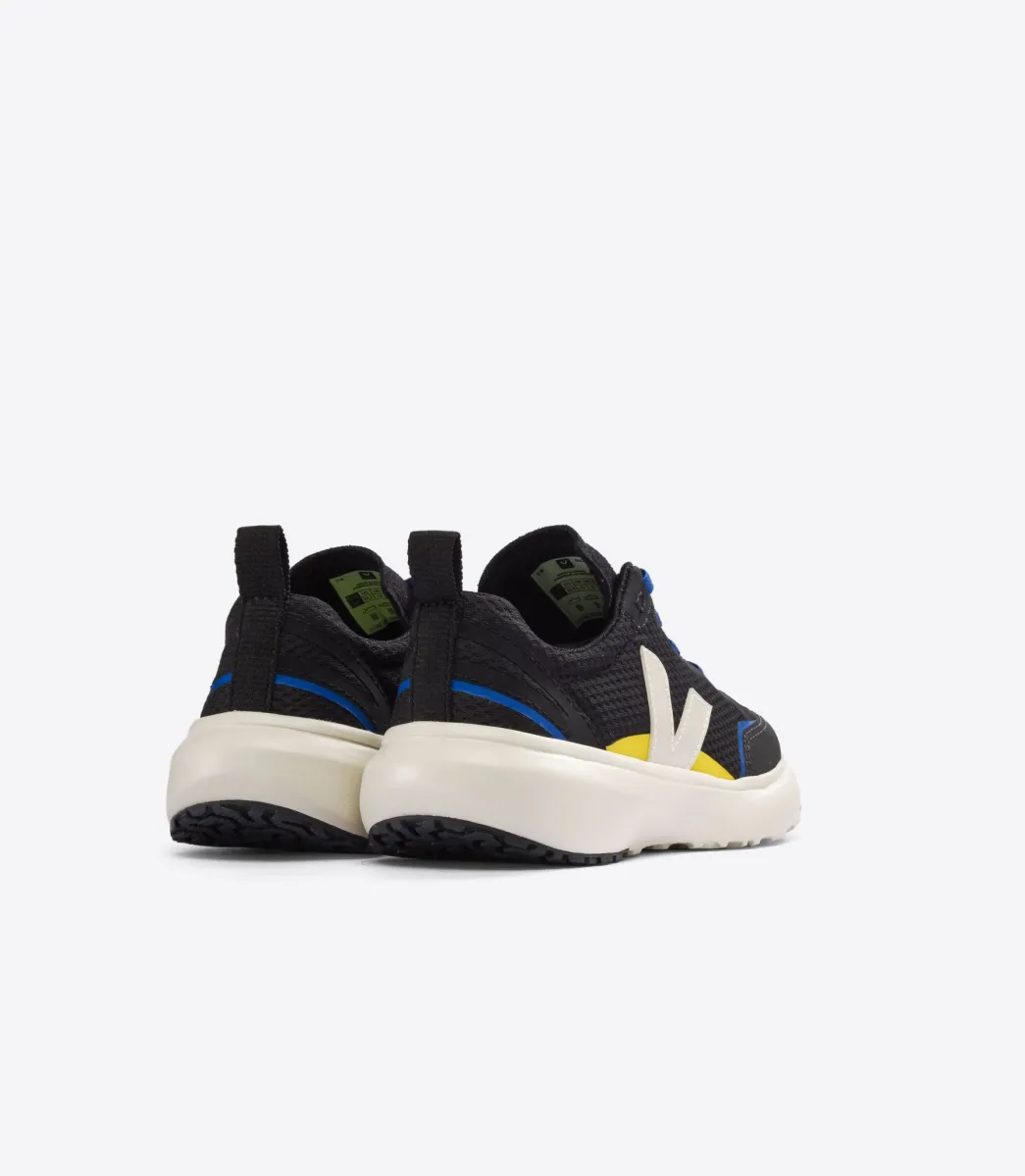 Kids VEJA CANARY ELASTIC LACES ALVEOMESH BLACK PIERRE