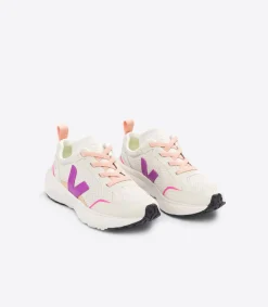 Kids VEJA CANARY ELASTIC LACES ALVEOMESH NATURAL LOTUS