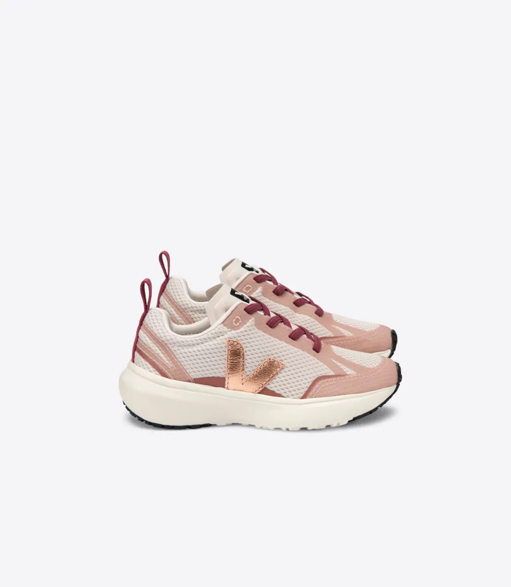 Kids VEJA CANARY ELASTIC LACES ALVEOMESH NATURAL VENUS