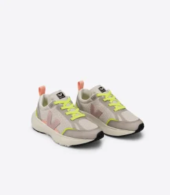 Kids VEJA CANARY ELASTIC LACES ALVEOMESH NATURAL BABE