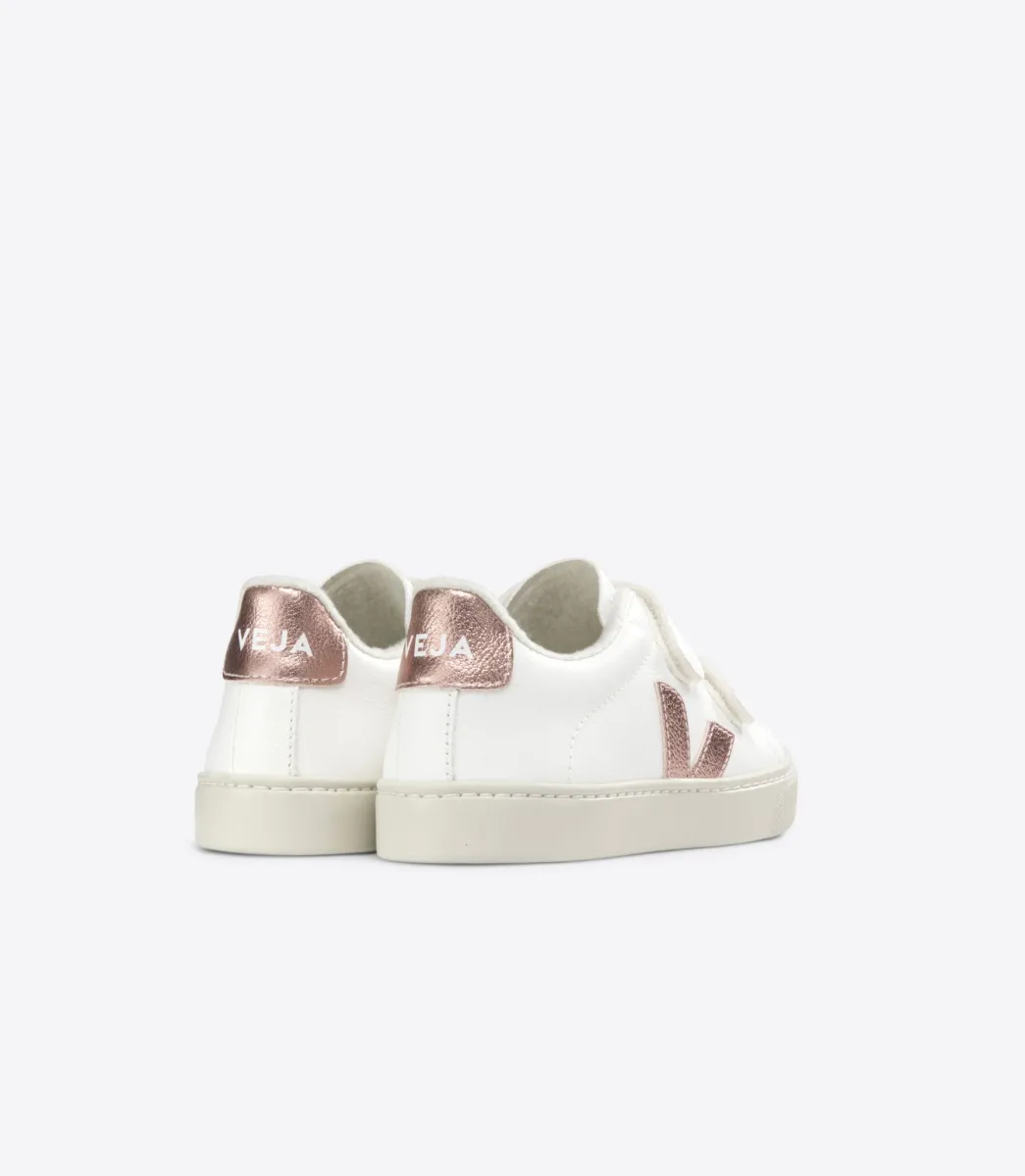 Kids VEJA ESPLAR FURED LEATHER WHITE NACRE