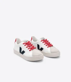 Kids VEJA ESPLAR LACES LEATHER WHITE NAUTICO PEKIN