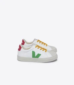 Kids VEJA ESPLAR LACES LEATHER WHITE LEAF PEKIN