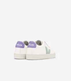 Kids VEJA ESPLAR LACES LEATHER WHITE MATCHA LAVANDE