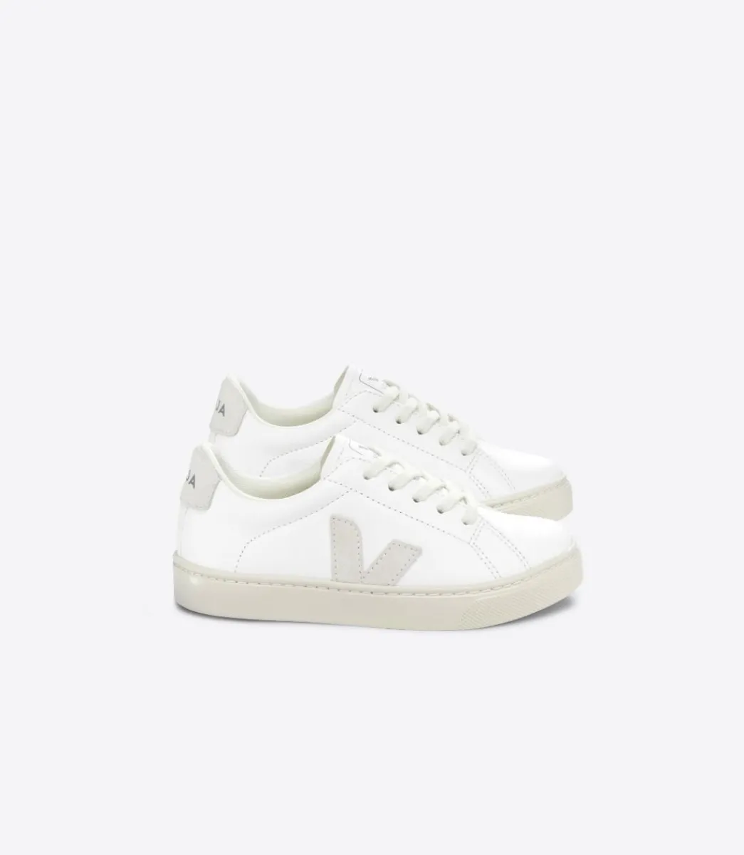 Kids VEJA ESPLAR LACES LEATHER WHITE NATURAL