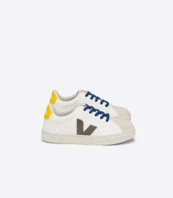Kids VEJA ESPLAR LACES LEATHER WHITE MOONROCK TONIC