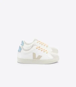 Kids VEJA ESPLAR LACES LEATHER WHITE SABLE STEEL