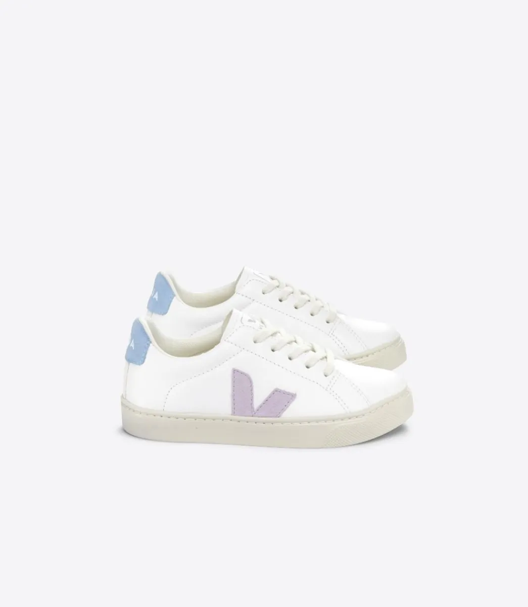 Kids VEJA ESPLAR LACES LEATHER WHITE PARME STEEL