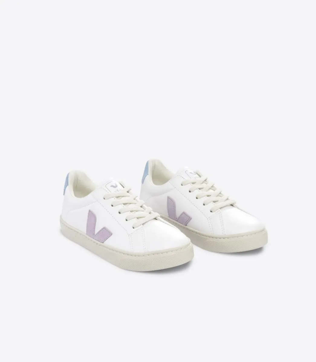 Kids VEJA ESPLAR LACES LEATHER WHITE PARME STEEL