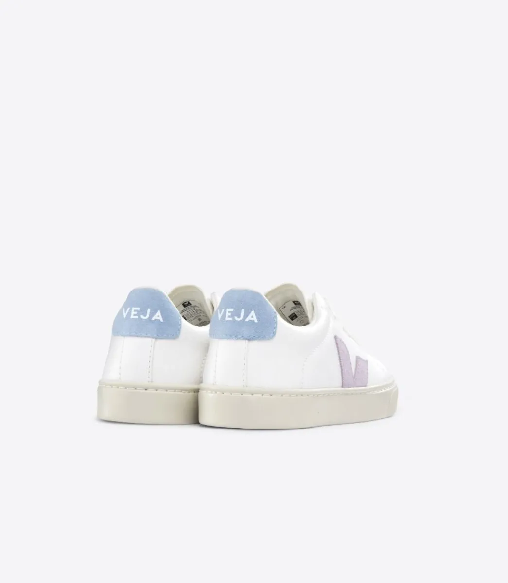 Kids VEJA ESPLAR LACES LEATHER WHITE PARME STEEL
