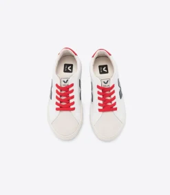 Kids VEJA ESPLAR LACES LEATHER WHITE NAUTICO PEKIN