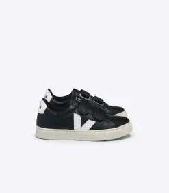 Kids VEJA ESPLAR LEATHER BLACK WHITE
