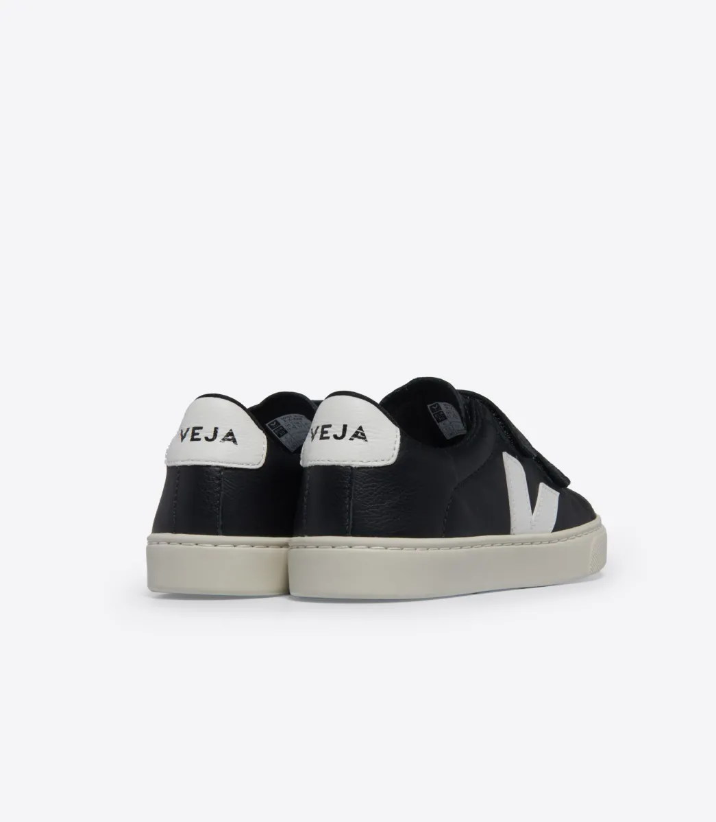 Kids VEJA ESPLAR LEATHER BLACK WHITE