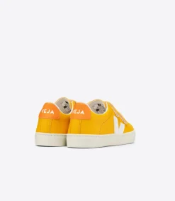 Kids VEJA ESPLAR LEATHER OURO WHITE