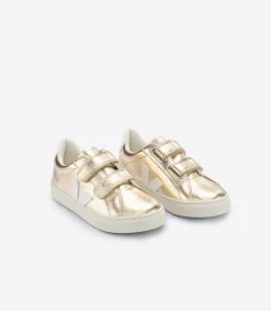 Kids VEJA ESPLAR LEATHER PLATINE WHITE