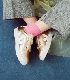 Kids VEJA ESPLAR LEATHER PLATINE WHITE