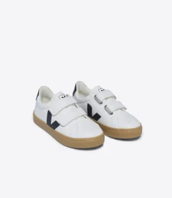 Kids VEJA ESPLAR LEATHER WHITE BLACK NATURAL