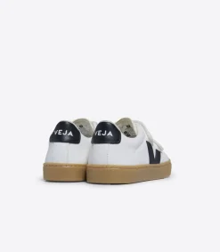 Kids VEJA ESPLAR LEATHER WHITE BLACK NATURAL