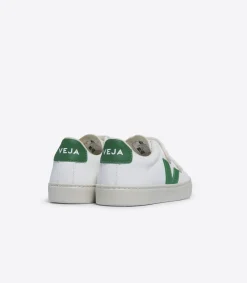 Kids VEJA ESPLAR LEATHER WHITE EMERAUDE