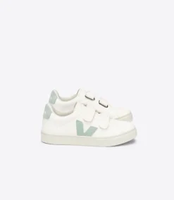 Kids VEJA ESPLAR LEATHER WHITE MATCHA