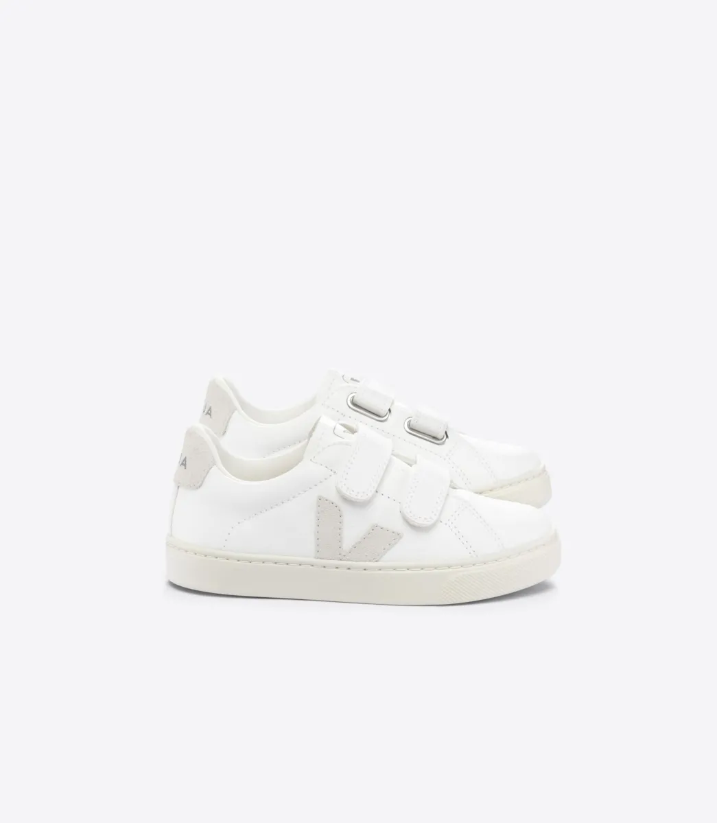 Kids VEJA ESPLAR LEATHER WHITE NATURAL