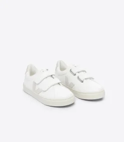 Kids VEJA ESPLAR LEATHER WHITE NATURAL