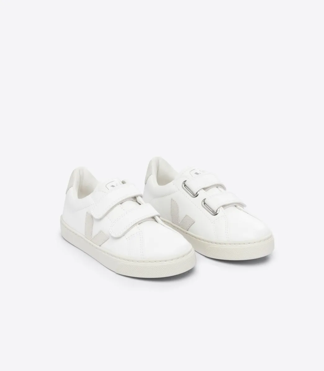 Kids VEJA ESPLAR LEATHER WHITE NATURAL