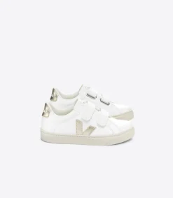 Kids VEJA ESPLAR LEATHER WHITE PLATINE